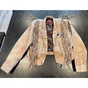 Vintage Western-Style Leather Jacket